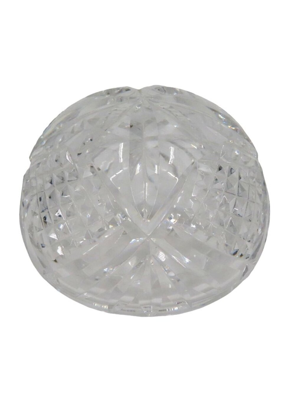 Waterford Crystal Glass Ireland Diamond Cut Paperweight Executive Office Desk